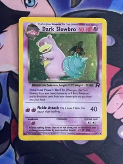 Pokemon TCG 99 Dark Slowbro 12/82 Team Rocket Holo Rare MP/DMG - Image 1