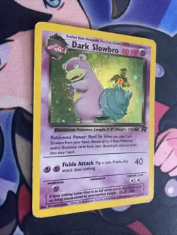 Pokemon TCG 99 Dark Slowbro 12/82 Team Rocket Holo Rare MP/DMG - Image 2