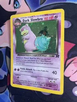 Pokemon TCG 99 Dark Slowbro 12/82 Team Rocket Holo Rare MP/DMG - Image 3