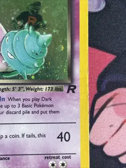 Pokemon TCG 99 Dark Slowbro 12/82 Team Rocket Holo Rare MP/DMG - Image 5