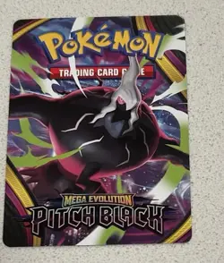 Mega Darkrai ex Trainer Tips Card from ME05: Pitch Black Build and Battle - Image 1