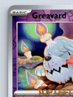 Basic Greavard HP 70 Spooky Shot Attack Rarity Purple Mysterious Pokemon - Image 3