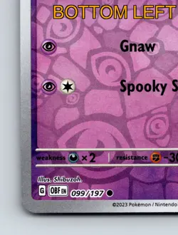 Basic Greavard HP 70 Spooky Shot Attack Rarity Purple Mysterious Pokemon - Image 5