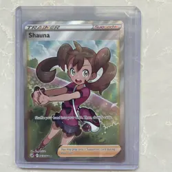 Pokemon TCG Shauna Fusion Strike Full Art Trainer Ultra Rare Holo Card 263/264 - Image 3
