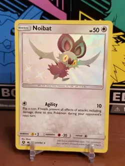 Noibat Shiny Holo Hidden Fates Pokemon Cards SV43/SV94 - Image 1