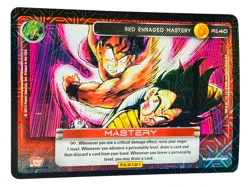 DBZ Dragon Ball Z TCG Card Panini Premiere R140 Red Enraged Mastery Foil Holo - Image 2
