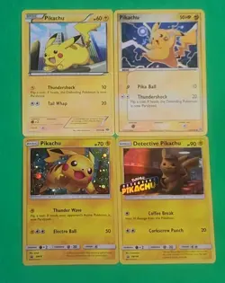 The Legendary Pokemon Pikachu Holo's Reg Detective Pikachu Cards Lot Of 4 - Image 2