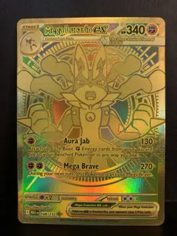 Mega Lucario ex 188/132 Me01: Mega Evolution Holo Gold Chase Card - Image 5