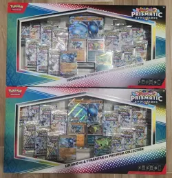Pokemon Prismatic Evolutions Lucario & Tyranitar EX Premium Collection (x2) - Image 1