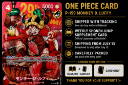 Pre-Sale: ONE PIECE Card Game P-159 Monkey D. Luffy Weekly Jump 33 29th Promo - Image 1
