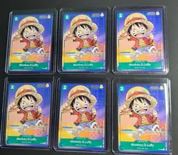 (x6) Monkey D Luffy P-037 One Piece Card Game Anime Expo Promo Non Foil NM - Image 1