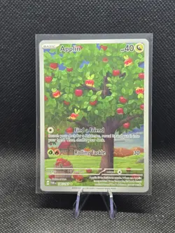 Pokemon TCG Applin Twilight Masquerade Holo Illustration Card #185/167 - Image 1