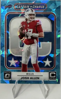 Panini Donruss Optic 2025 Josh Allen Captain in Charge #3 Blue Hyper Prizm /55 - Image 1