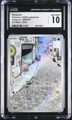Pokemon Card CGC 10 Slowpoke 082/078 sv1v Violet Ex Art Rare Japanese JP - Image 1