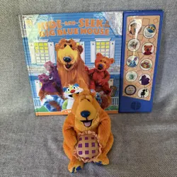 Vintage Bear in the Big Blue House & Pie Star Bean Plush with Lift & Listen Book - Image 1