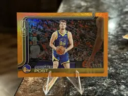 2025-26 Topps QUINTEN POST #/25 True ORANGE RAINBOW FOIL GS Warriors - Image 3