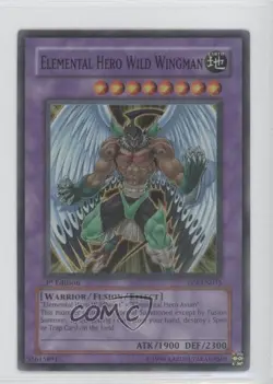 SR - Elemental HERO Wild Wingman 1st Ed. YuGiOh Enemy of Justice #EOJ-EN035 READ - Image 1