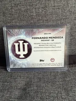 Fernando Mendoza 2025 Bowman Best U Patch Auto Gold /50 Indiana Raiders - Image 2