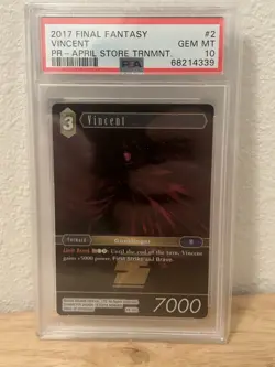 PSA 10 Final Fantasy Vincent Foil Promo PR-002 April Store Tournament 2017 - Image 1