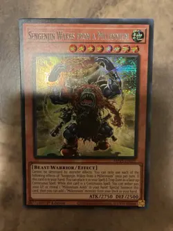 Yugioh! TCG- Sengenjin Wakes from a Millennium- Prismatic Secret Rare MP25-EN077 - Image 1
