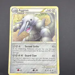 Aggron 1/102 Triumphant Holo Vintage Pokemon TCG - Image 3