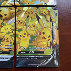 2021 Pokemon Celebrations PIKACHU V-UNION set SWSH 139/140/141/142 promo set #2 - Image 4