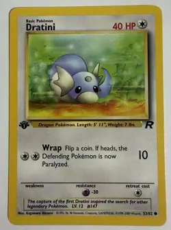 Pokemon Dratini 53/82 Team Rocket 1st Edition Common English 2000 Lightly Played - Image 1