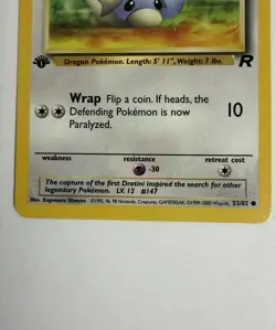 Pokemon Dratini 53/82 Team Rocket 1st Edition Common English 2000 Lightly Played - Image 4