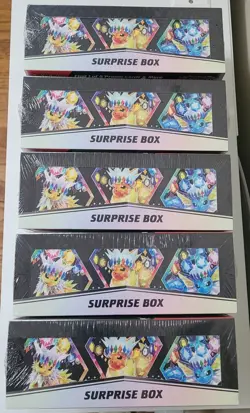 Pokemon Scarlet & Violet Prismatic Evolutions Sealed Surprise Box Lot Of (5) NEW - Image 4