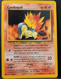 Pokemon - Cyndaquil 56/111 Neo Genesis-Unlimited Edition Regular - Image 1