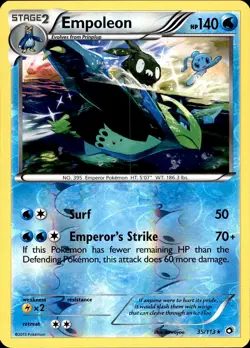 POKEMON EMPOLEON 35 LEGENDARY TREASURES 113 RARE REVERSE HOLO LP - Image 1