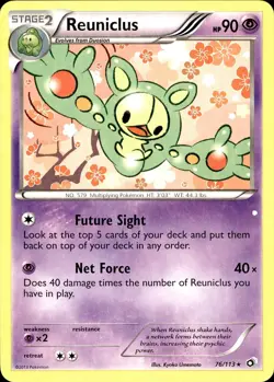 POKEMON REUNICLUS 76 LEGENDARY TREASURES 113 RARE LP - Image 1