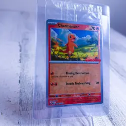 Pokemon Charmander 004/165 GameStop Exclusive Promo Stamp SEALED Reverse Holo - Image 2