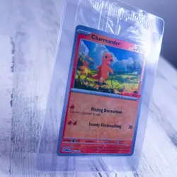 Pokemon Charmander 004/165 GameStop Exclusive Promo Stamp SEALED Reverse Holo - Image 3