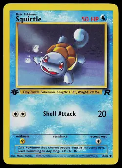 Pokemon Card - Squirtle Team Rocket 68/82 Common 1st Edition - Image 1