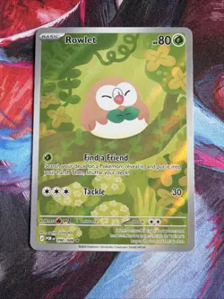 Rowlet 090/088 Holo Illustration Rare Perfect Order Pokemon Holo Near Mint - Image 1