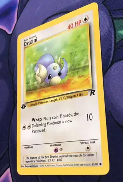 Dratini 53/82 - Team Rocket First 1st Edition - Vintage WOTC Pokemon — NM LP - Image 5