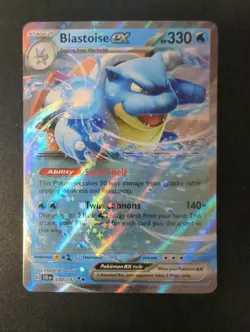 Blastoise ex 030/142 - Ultra Rare Holo - Stellar Crown Pokemon Card MINT - Image 1