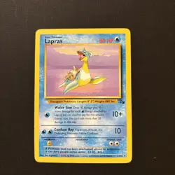 LAPRAS 25/62 RARE FOSSIL POKEMON UNLIMITED LP (US SELLER) - Image 1