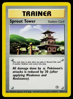 Sprout Tower 97/111 Neo Genesis Unlimited Uncommon Lightly Played - Image 1