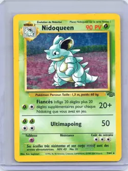 Nidoqueen 7/64 Holo Rare Jungle Pokemon Unlimited Holo Damaged - Image 1