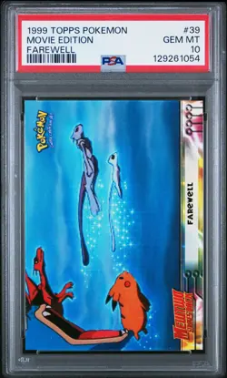 1999 TOPPS POKEMON THE MOVIE EDT FAREWELL #39 MOVIE EDITION PSA 10 - Image 1