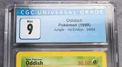 Pokemon CGC 9 Mint Oddish First Edition Jungle Set 58/64 Graded Card - Image 2