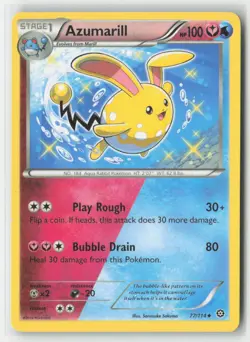 Azumarill 77/114 Uncommon Steam Siege Pokemon Lightly Played - Image 1