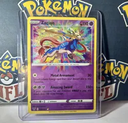 Pokemon Company Zacian 082/185 SWSH04 Vivid Voltage Amazing Rare Holo EN 110 - Image 1