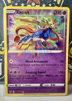 Pokemon Company Zacian 082/185 SWSH04 Vivid Voltage Amazing Rare Holo EN 110 - Image 3