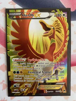 Pokemon TCG Ho-Oh EX Full Art Ultra Holo Rare Card 121/122 XY Breakpoint 2016 LP - Image 1