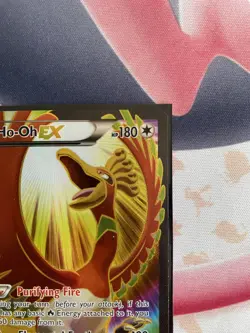 Pokemon TCG Ho-Oh EX Full Art Ultra Holo Rare Card 121/122 XY Breakpoint 2016 LP - Image 3