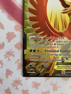 Pokemon TCG Ho-Oh EX Full Art Ultra Holo Rare Card 121/122 XY Breakpoint 2016 LP - Image 4