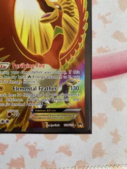 Pokemon TCG Ho-Oh EX Full Art Ultra Holo Rare Card 121/122 XY Breakpoint 2016 LP - Image 5